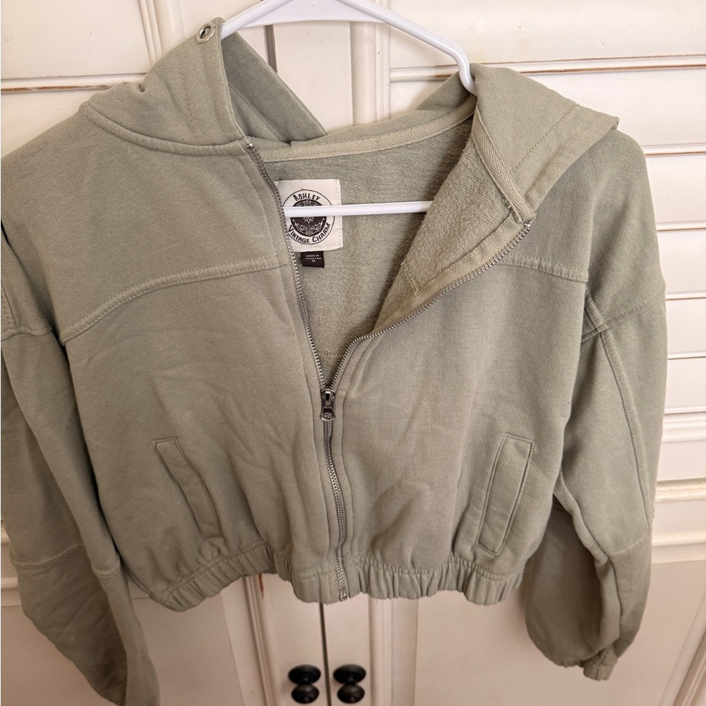 Ashley By 26 International Olive Zip-Up Jacket